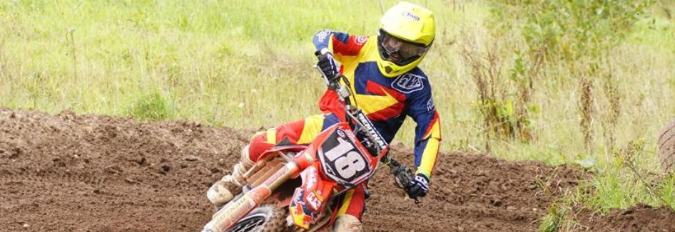 Rider railing a berm